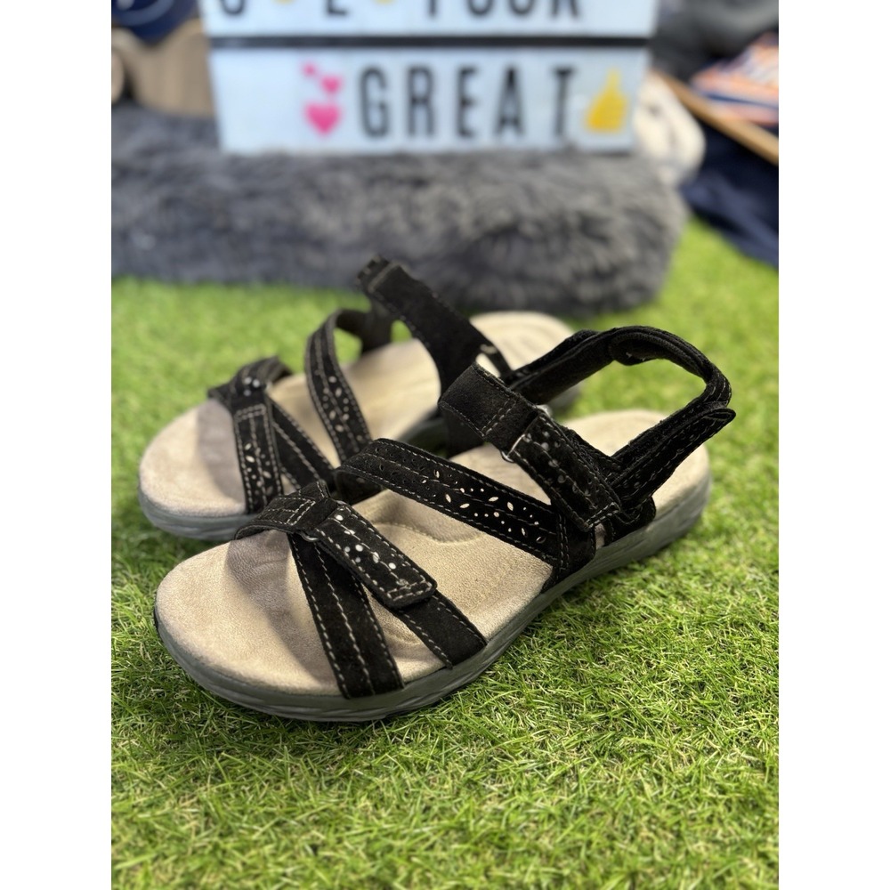 Earth Origins 7.5 Suede Strappy Sandals Westfield‎ Wendy Women's Comfort